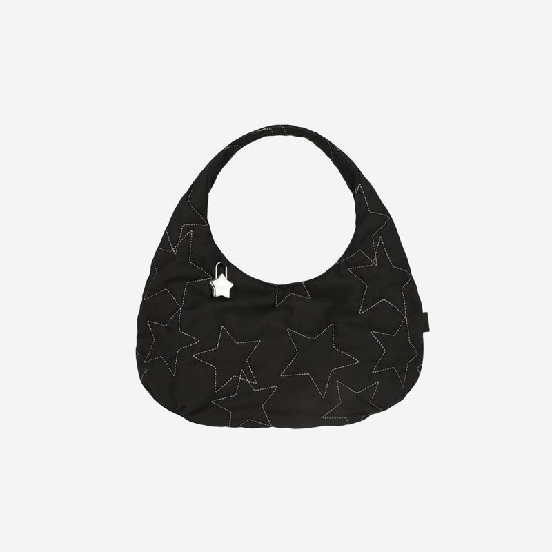 Starquilt padded Hobo Bag / Black