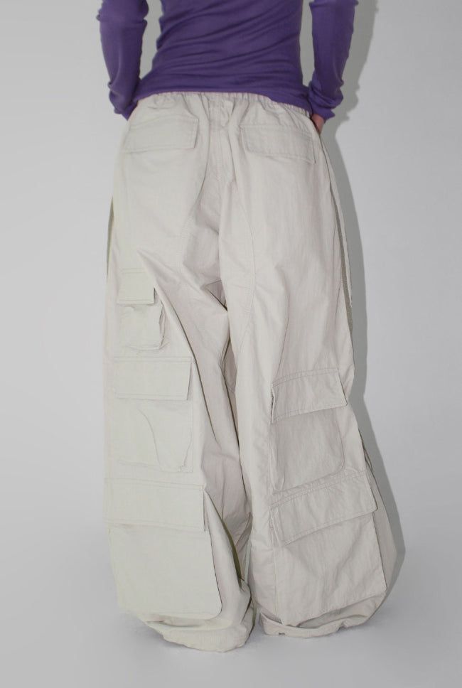 CURVED TRACK NYLON PANTS