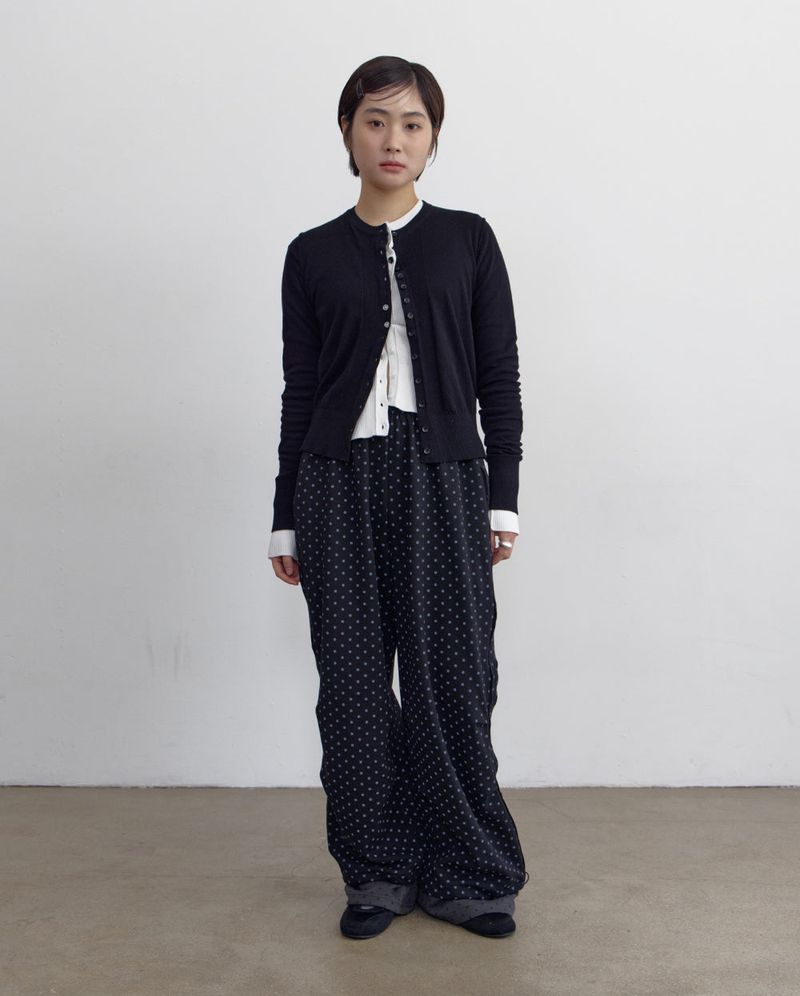 Multi Button Cotton Round Cardigan