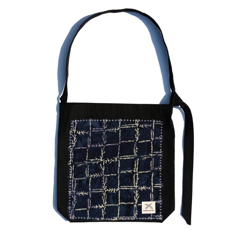 [Patchwork Canvas Bag] Reef Check - Navy