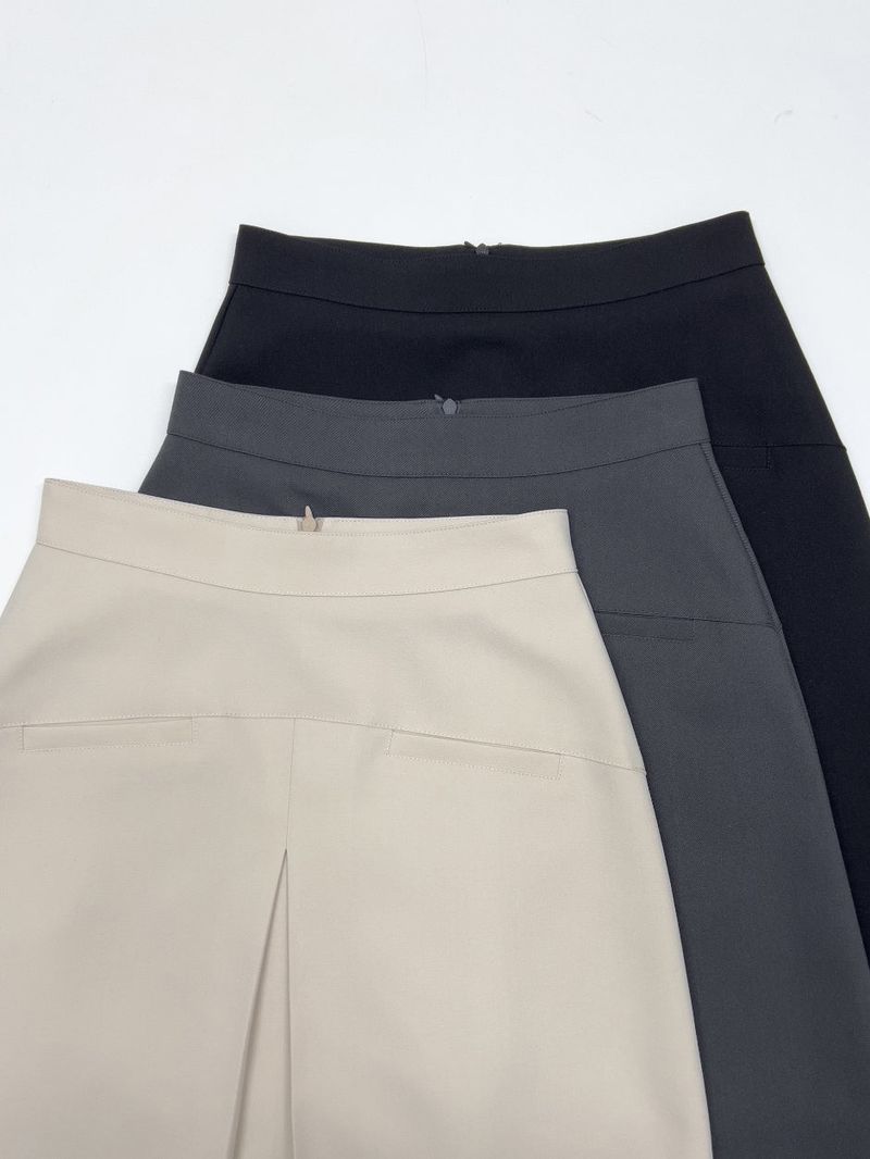 Kino Pleated Midi A-line Skirt
