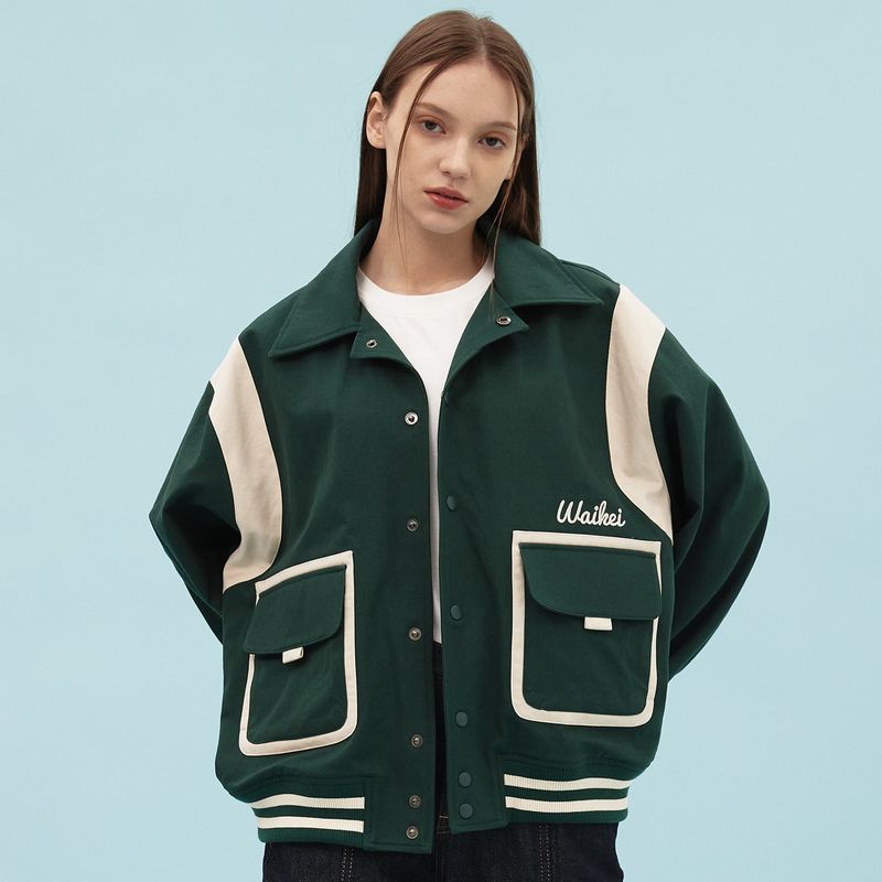WaiKei（ワイケイ）の「Double pocket varsity jacket（Jackets/Outerwear）」