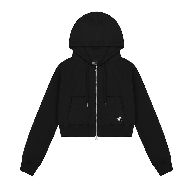 muahmuah（ムアムア）の「LOGO STITCH CROP HOOD ZIPUP（Tops）」
