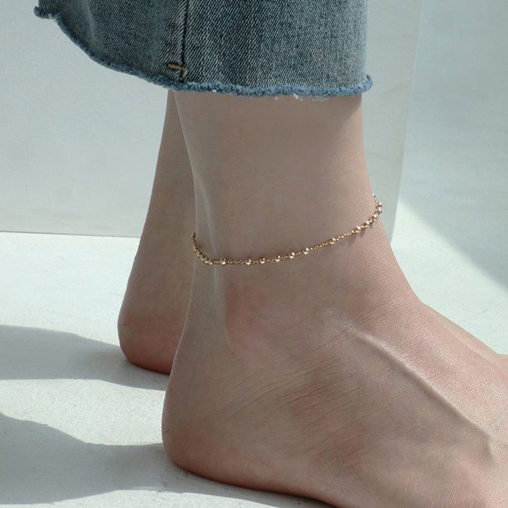Less is more(レスイズモア)の「SILVER BALL CHAIN ANKLET (925 silver+gold plated(Accessories)」