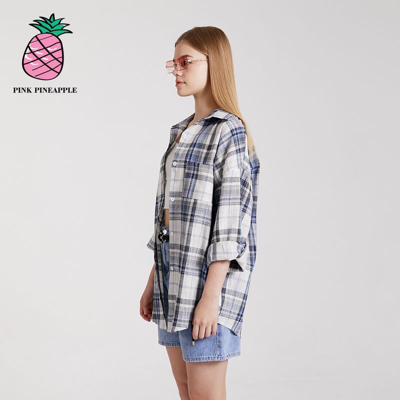 PINK PINEAPPLE（ピンクパイナップル）の「BEACH CHECK SHIRT（Tops）」