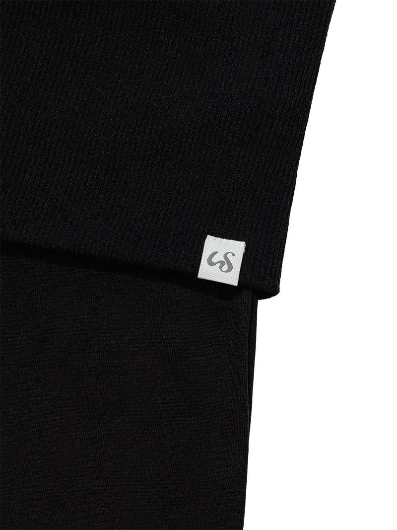 SLIM BANDING BOOTCUT PANTS(BLACK)