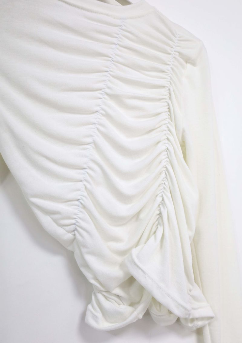 Shirred Asymmetrical T-Shirt