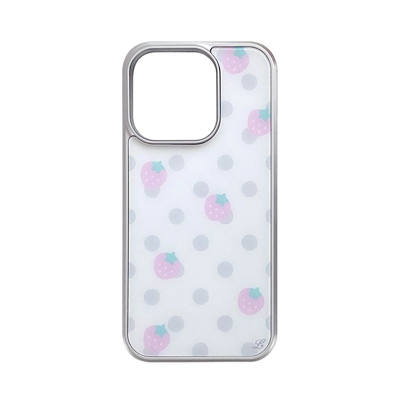 LOVD（ラブド）の「[MADE] STRAWBERRY DOT PHONE CASE (glass silver bumper)（Smartphone Accessories）」