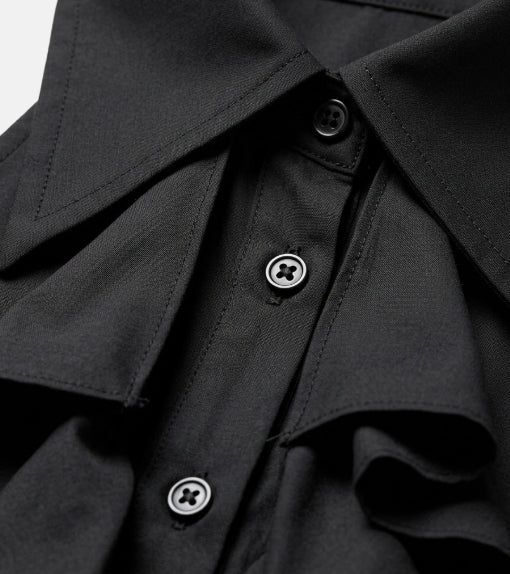 Frill tie-neck blouse