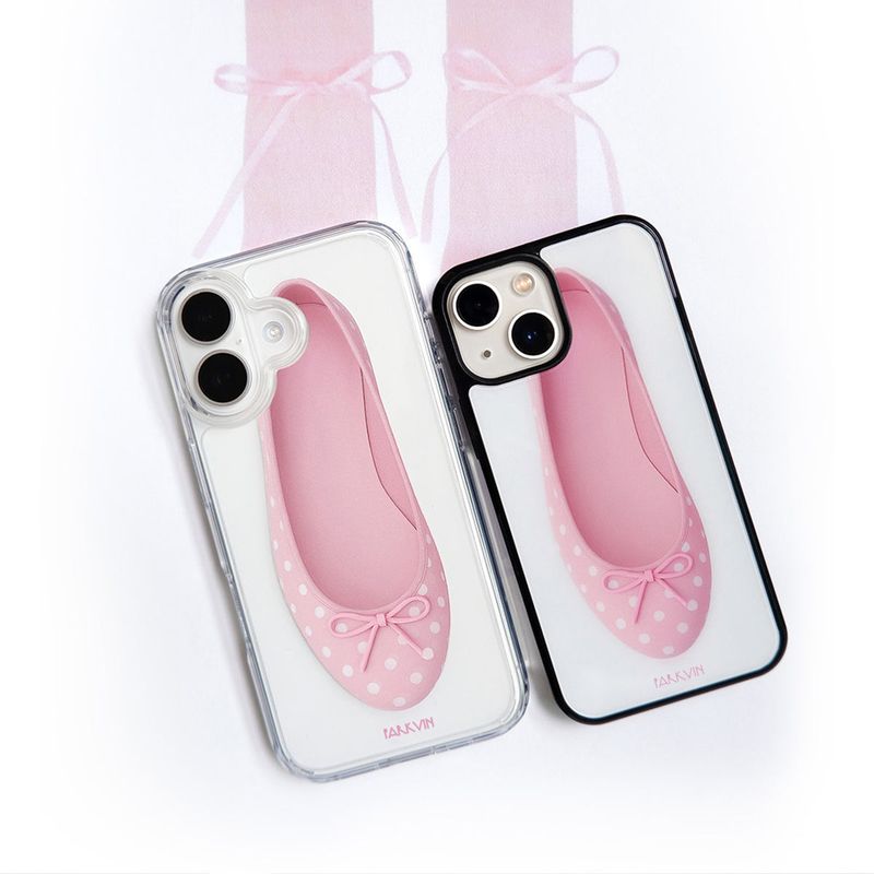 [jellyhard] pink dot shoes case 