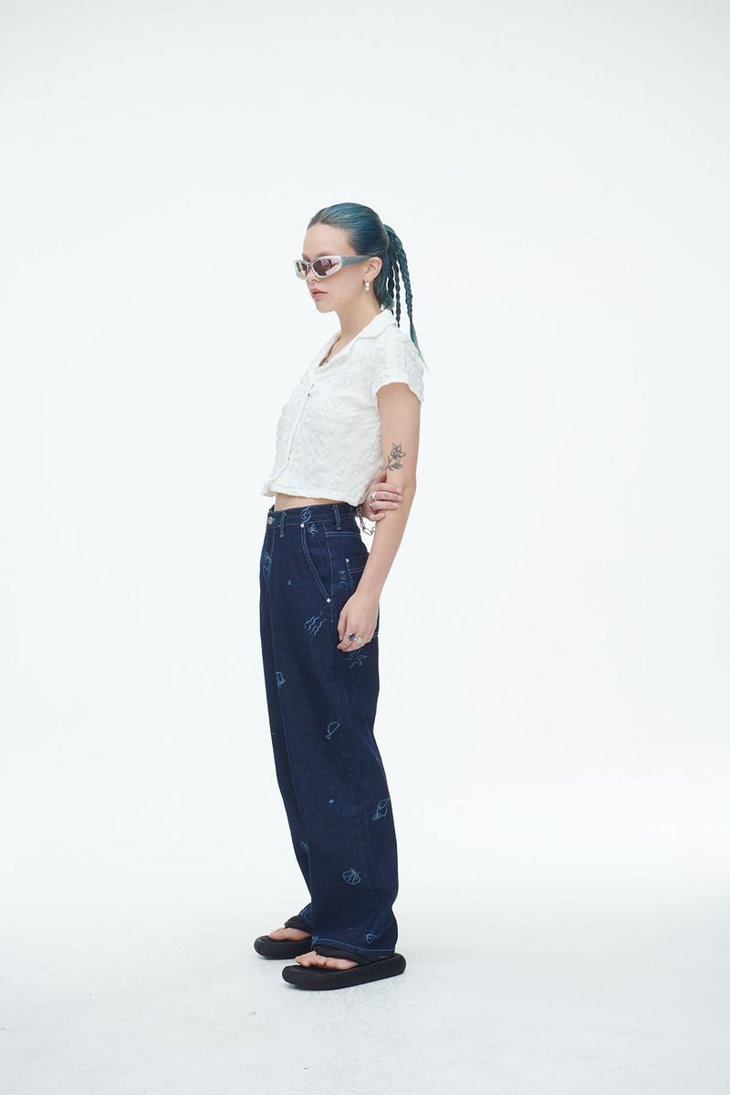Jeju Beach Denim Pants