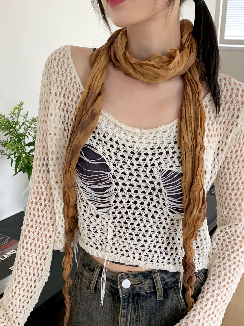 Balia Vintage Tie-Dye Gathered Rolling Scarf