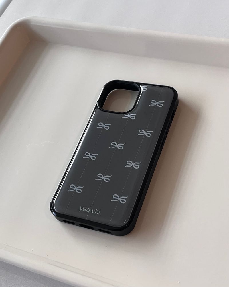 [MADE] mini logo dotted line epoxy bumper case_grey
