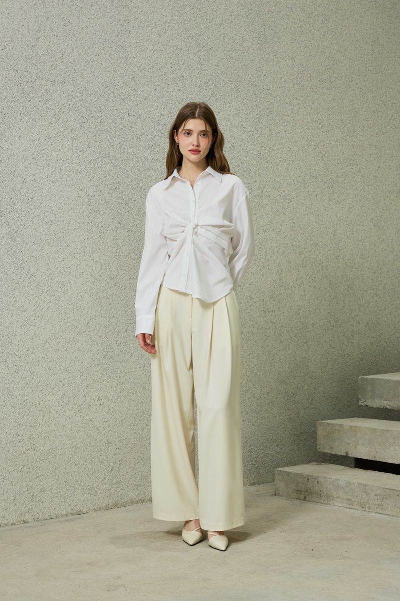 TOMO WIDE SLACKS / IVORY