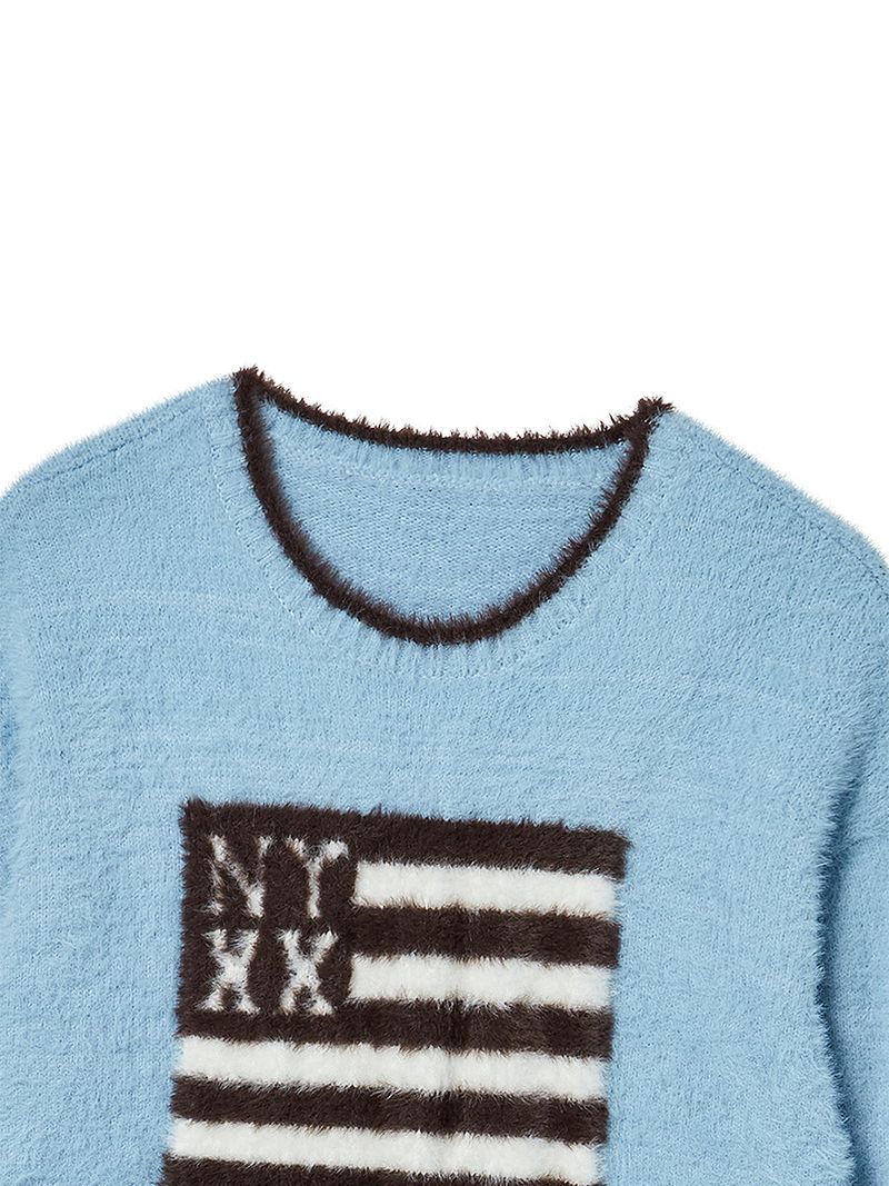 NYX FLAG KNIT BLUE