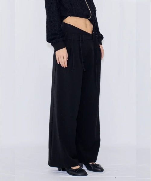 STRING WIDE TROUSERS