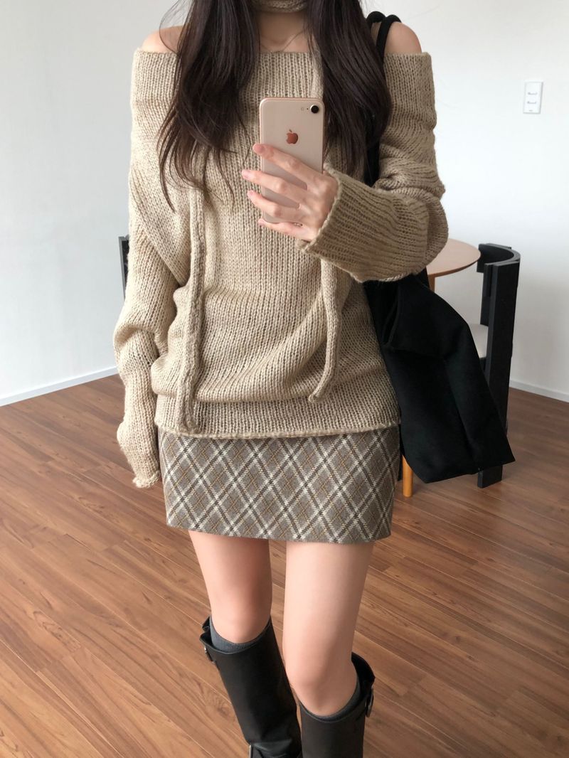 Edin Checkered Mini Skirt (2 colors)