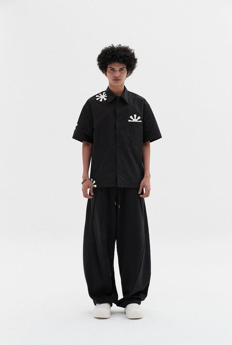 sunflower half shirts black