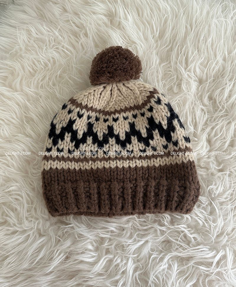 a snowflake beanie