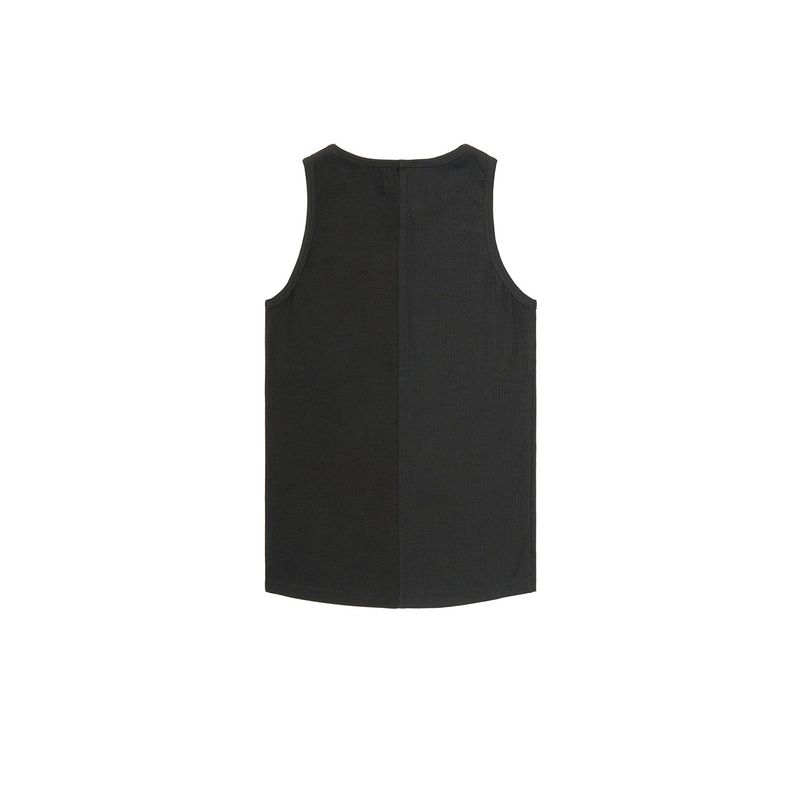 UNBALANCE SLEEVELESS TOP (BLACK)