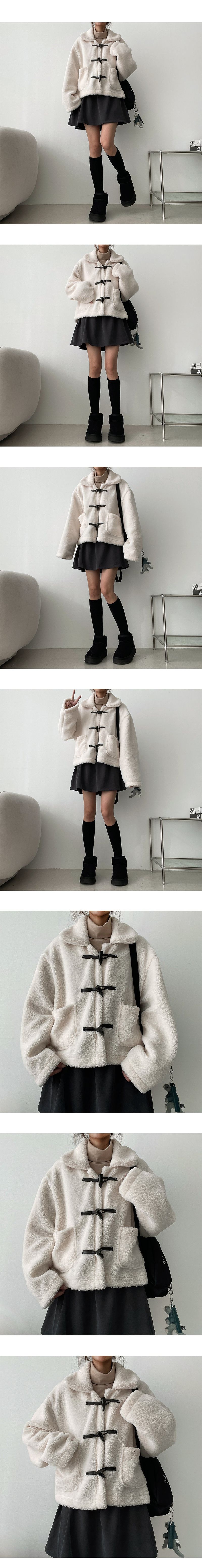 [Mink wool] Elive wool tteokbokki coat jacket