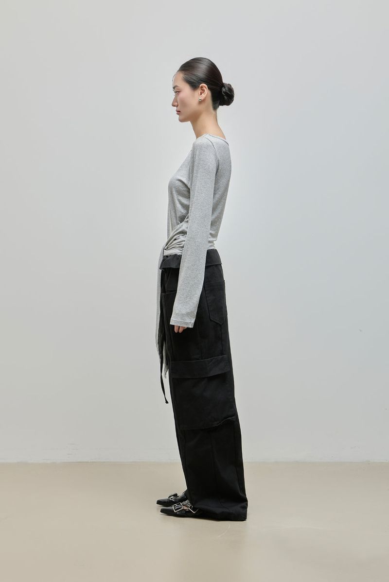 Fold Cargo Pants_Black