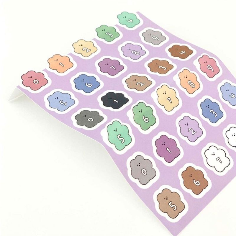 chanibear number sticker