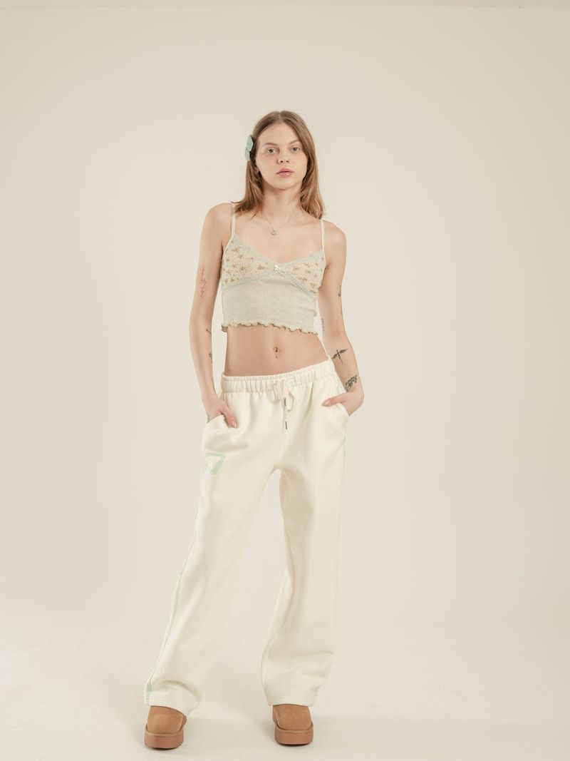 [FW ver] SWEET RIBBON SWEAT PANTS - CREAM/MINT