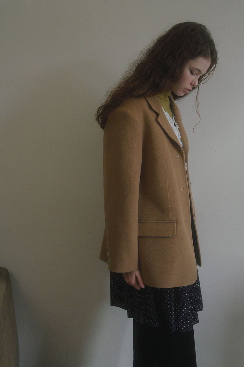 Daddy handmade half coat_camel