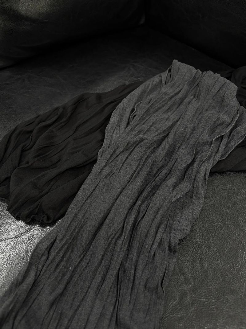 wrinkle pleated scarf (2color)