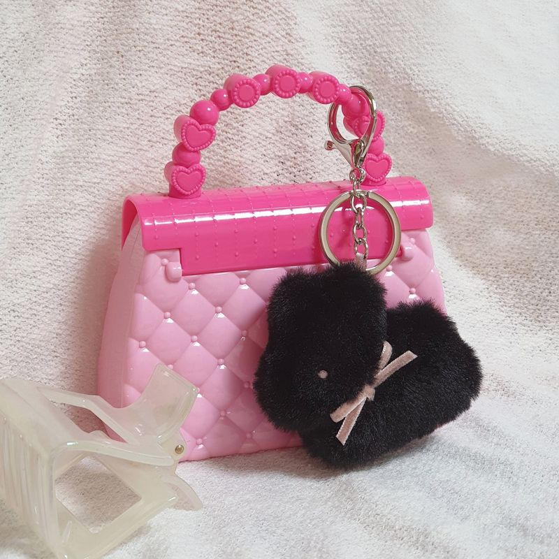 Bunny Popo Doll Keyring (black)