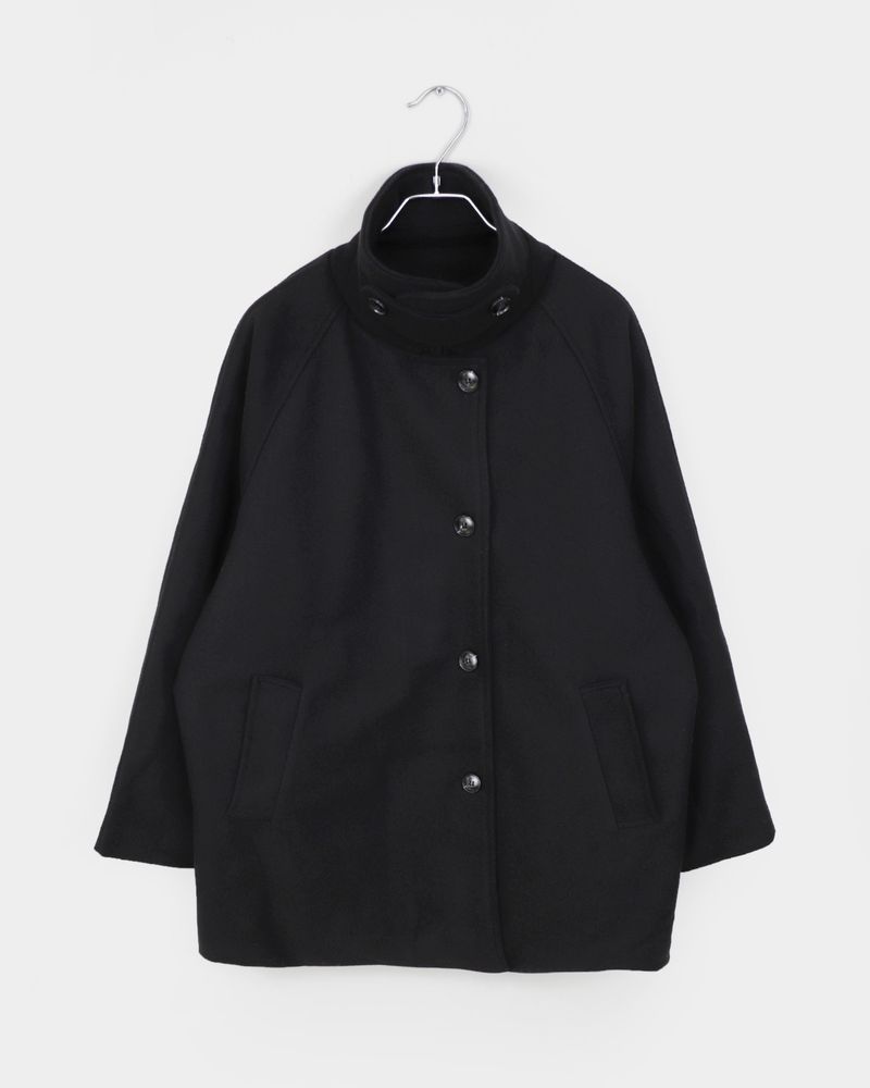 Foru High Neck Turtleneck Midi Coat