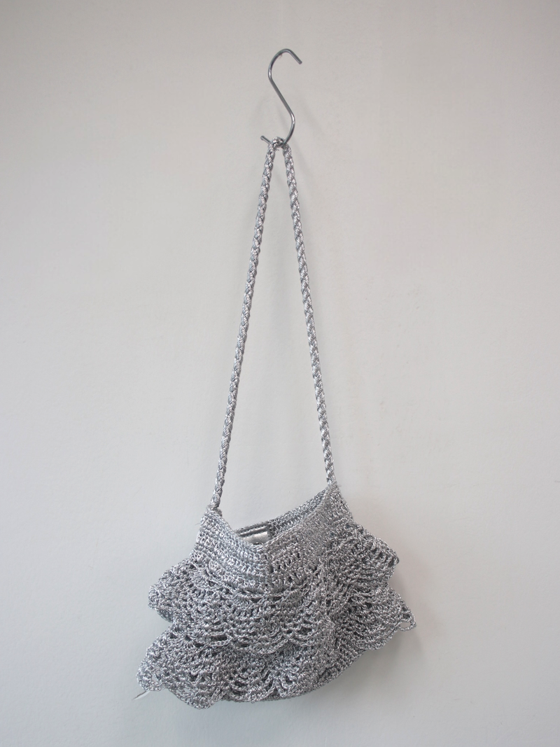 weaving silver frill bag