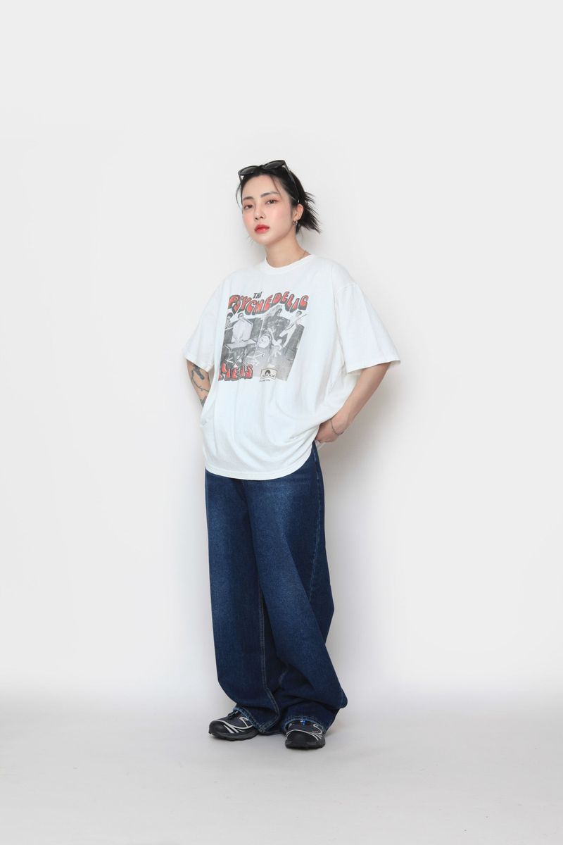 Bizo Snap Wide Denim Pants