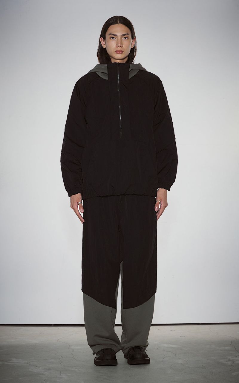 PIPPING MIX PANTS_BLACK