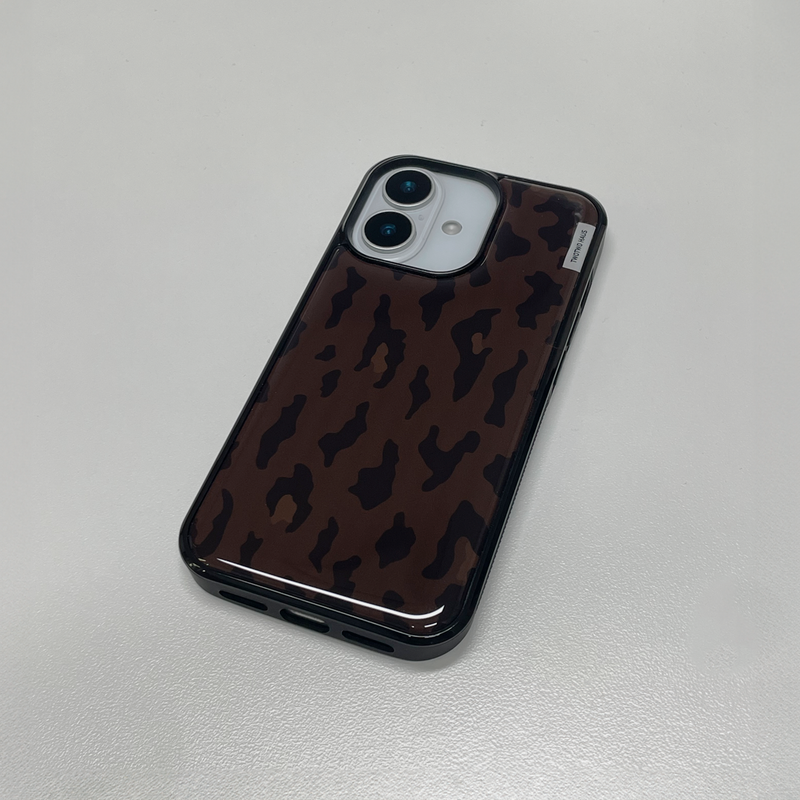 cloud leopard case - brown