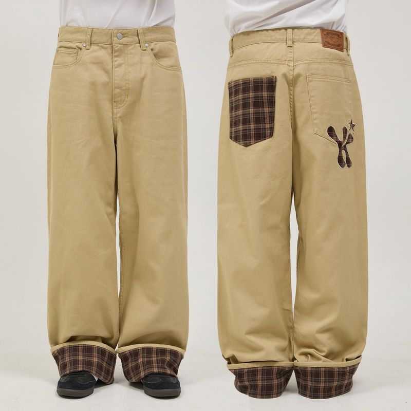 WaiKei(ワイケイ)の「チェックアップリケロールアップパンツ(パンツ)」