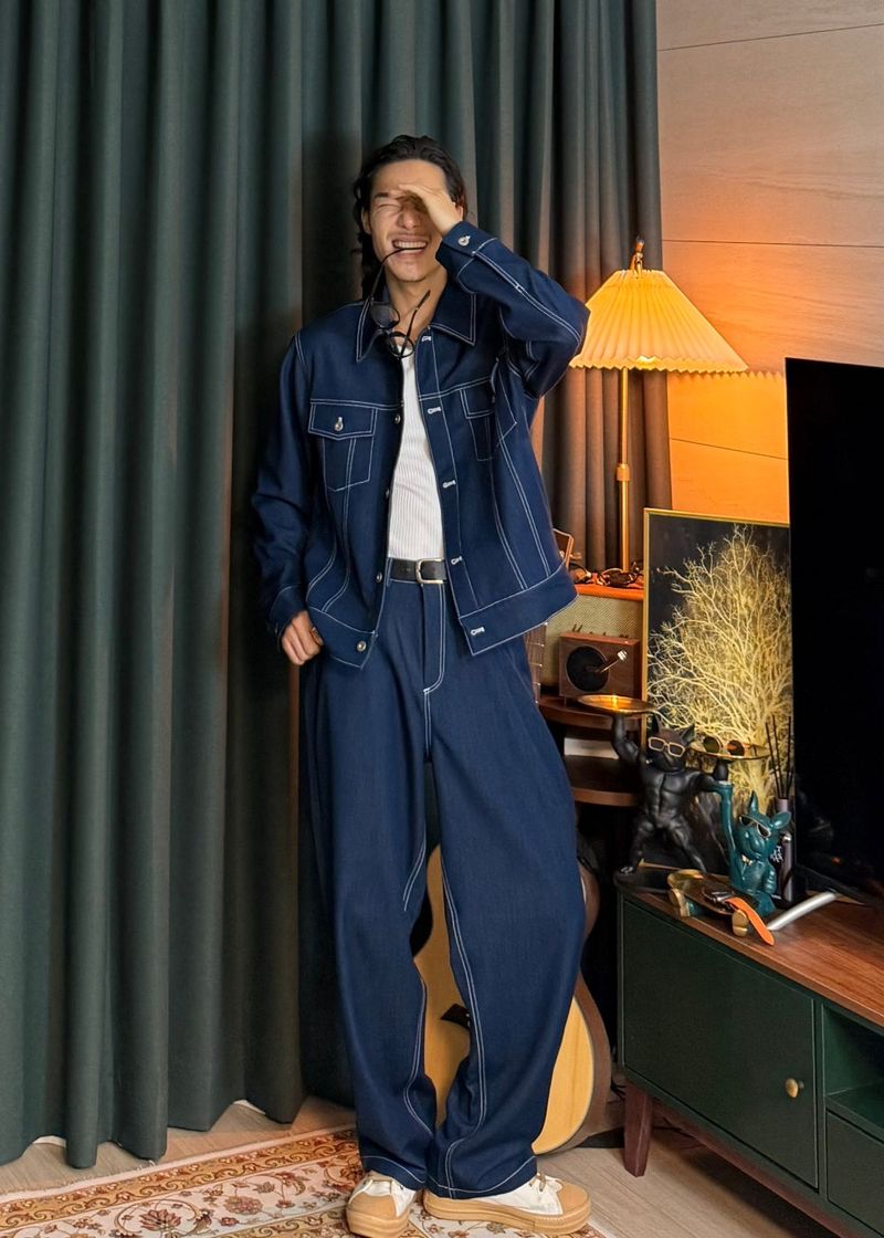 Stitch Bijou Denim Pants 3COLOR