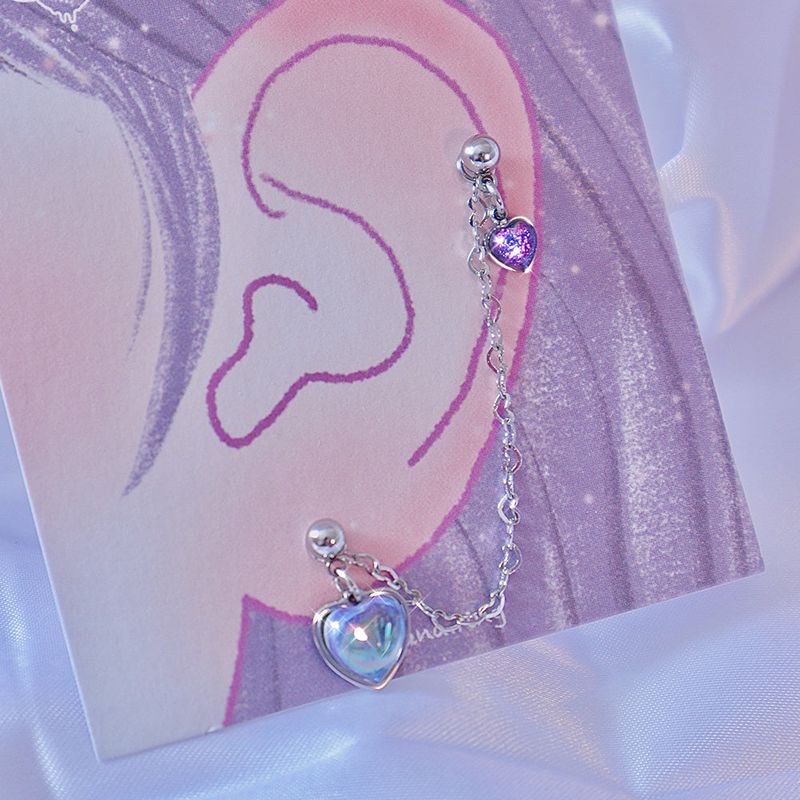 heart chain piercing