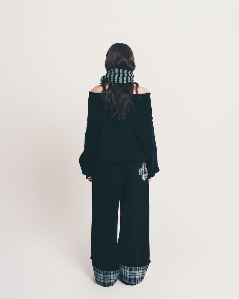 check folding sweatpants / mint