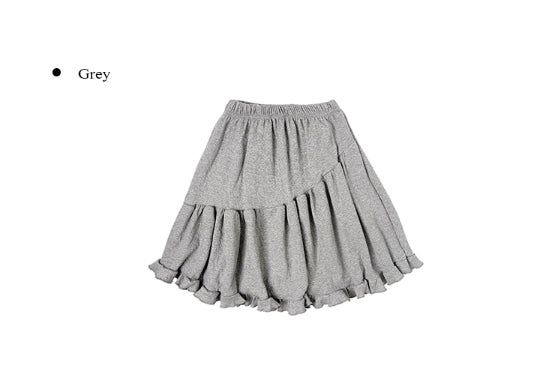 Coun Jacquard Diagonal Shirring Frill Midi Skirt