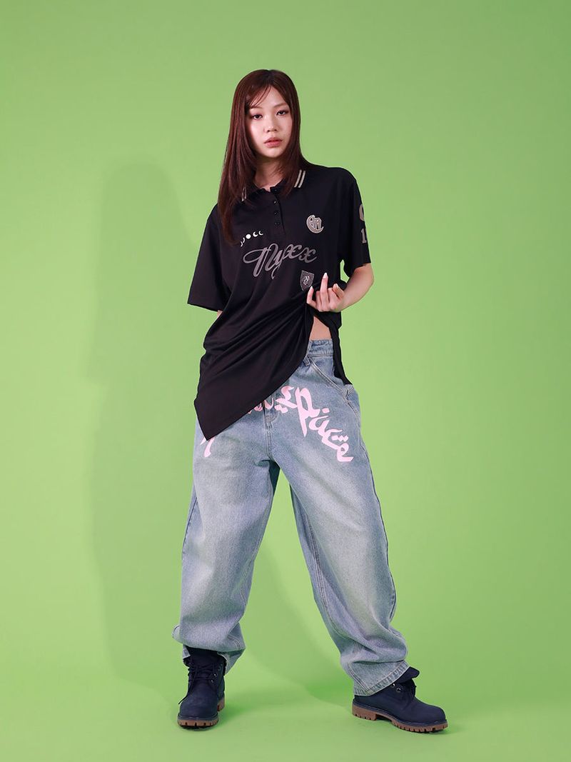 GRAFFITY DENIM PANTS (LIGHT BLUE)