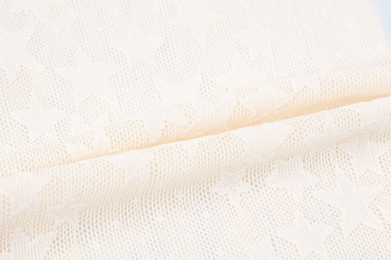 star mesh leggings cream