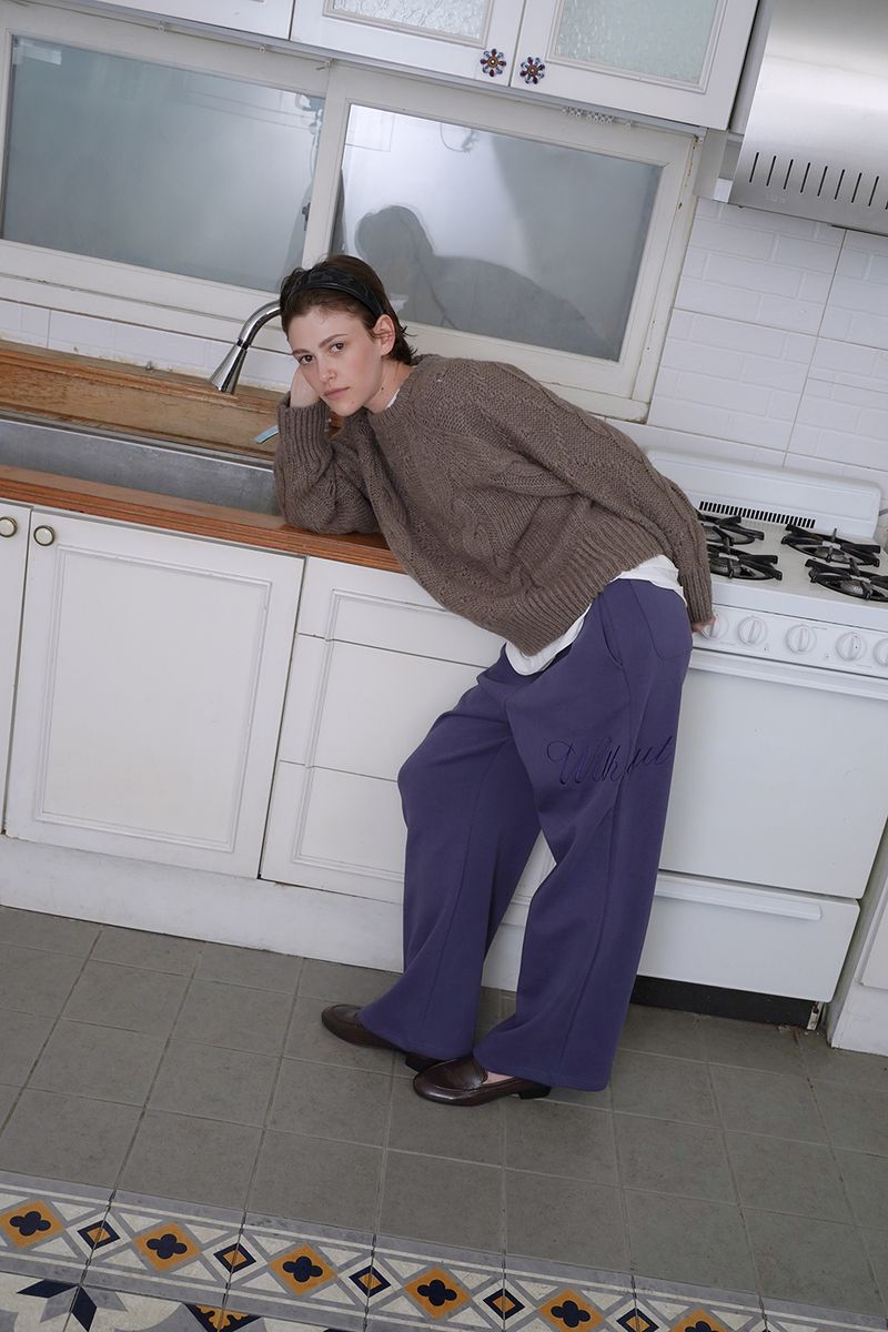 Cozy cable knit_brown
