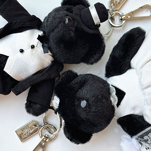 Wedding Couple Keyring Set [BLACK]