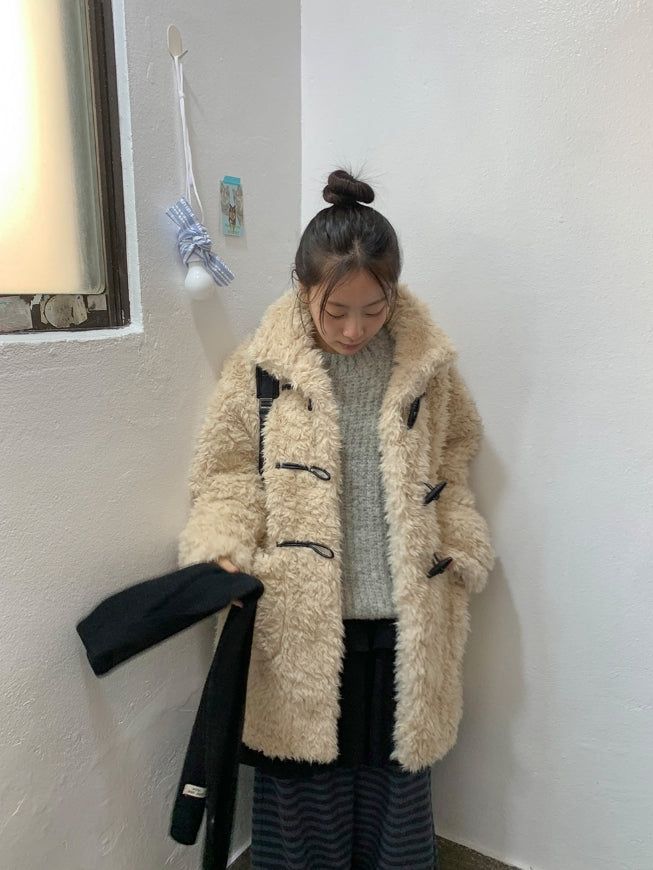 BAON（バオン）の「Pennyl Duffle Half Fur Jacket（Jackets/Outerwear）」