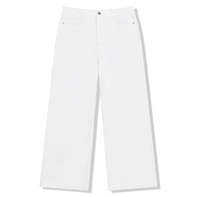 basic washing wide cotton pants (white)
