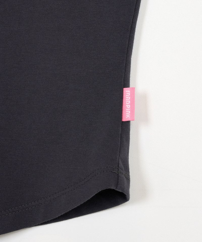 RIBBON PRINT T CHARCOAL