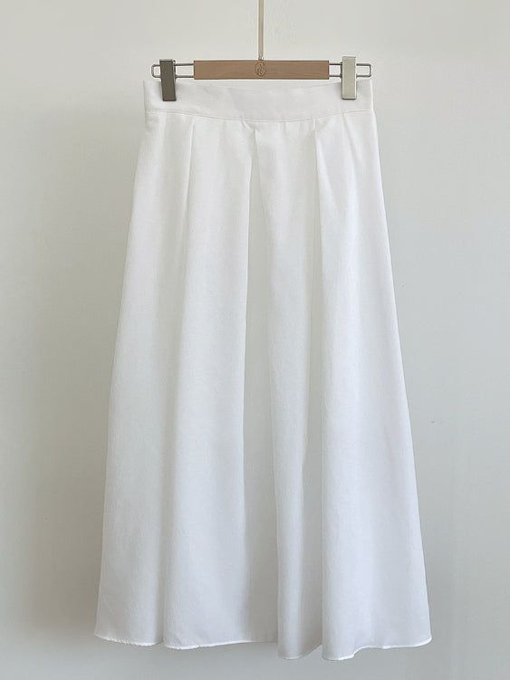 Cellua Pleated Flare Long Skirt