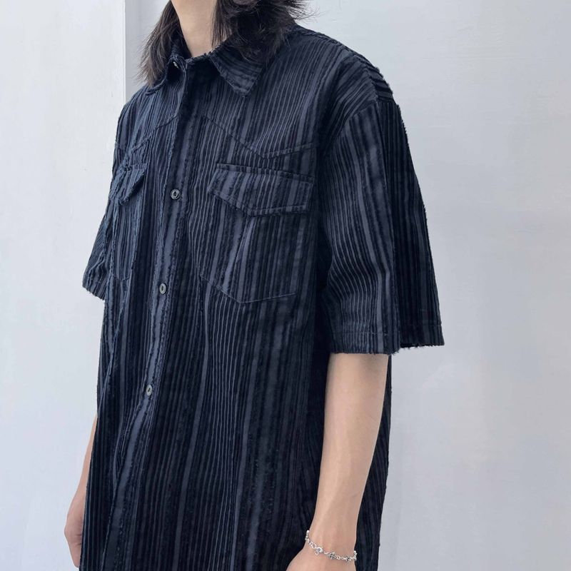 Textured Vertical Utility Shirt